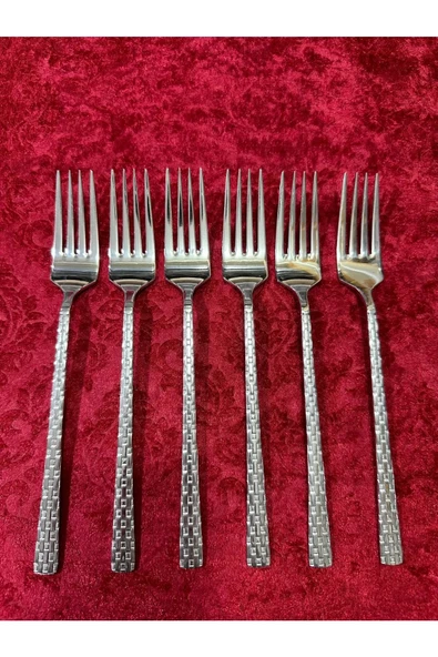 6'lı Lüx Hasır Yemek Çatalı Royaleks-69022 - 2
