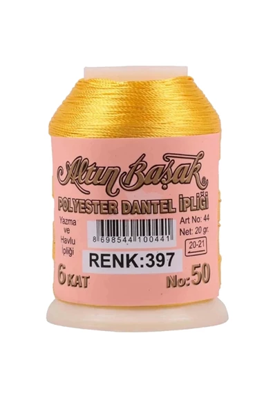 3 Adet Altınbaşak Oya ve Dantel İpi 20 gr - Royaleks - No: 397 - Resim 3