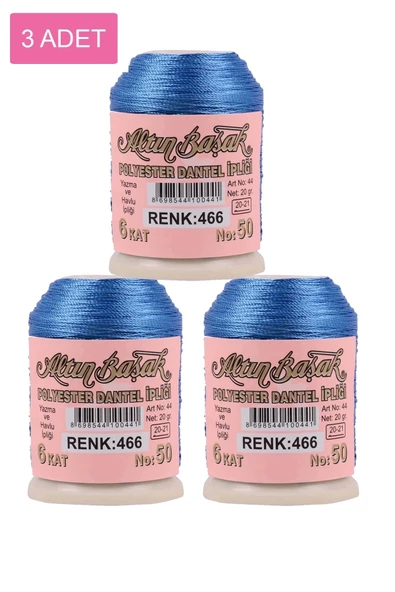 3 Adet Altınbaşak Oya ve Dantel İpi 20 gr - Royaleks - No: 466 ürün görseli