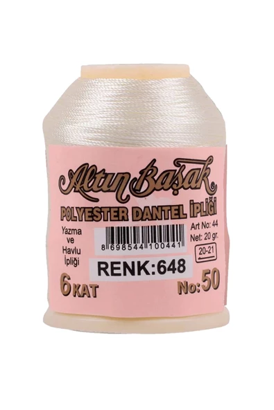 3 Adet Altınbaşak Oya ve Dantel İpi 20 gr - Royaleks - No: 648 - 693 - 022 - Resim 3