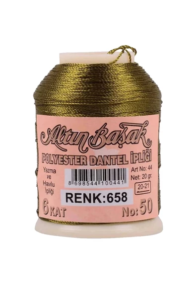 3 Adet Altınbaşak Oya ve Dantel İpi 20 gr - Royaleks - No: 658 - 3