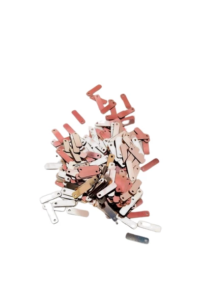 Açık Kırmızı 15 x 5 mm Dantel Oya Yazma Halhal Abiye Lazer Kesim Pul 600 adet / 24 gram - Resim 3