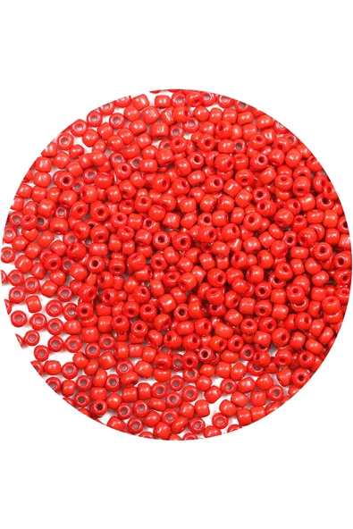 Koyu Turuncu Renk 4 mm Yaklaşık 660 adet / 60 gram Cam Boncuk Oya Yazma Bileklik ve Kolye - 3