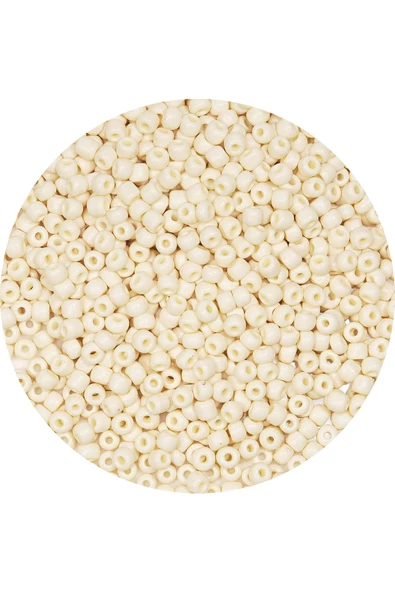 Beyaz Renk 4 mm Yaklaşık 220 adet/20 gram Cam Boncuk Oya Yazma Bileklik ve Kolye - 3