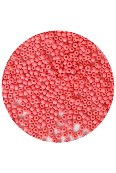 Pembe Renk 4 mm Yaklaşık 1100 adet / 100 gram Cam Boncuk Oya Yazma Bileklik ve Kolye - 4