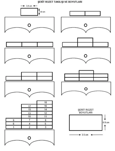 Şerit Rozet Birleştirme 9'lu Şerit Rozet - Resim 2