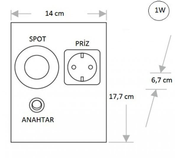 Cata Ct 5110 1 W Çift Prizli Tezgah Aydınlatma Beyaz Işık 6400k - 2