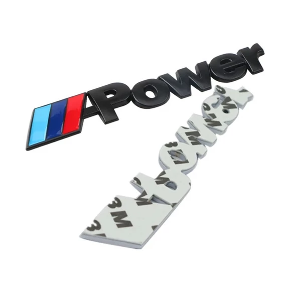 M POWER 3D METAL SİYAH VE GÜMÜŞ STICKER BMW GÜÇ ROZET ARABA AKSESUARI (9.8 cm x 1.5 cm) 2 ADET - 5