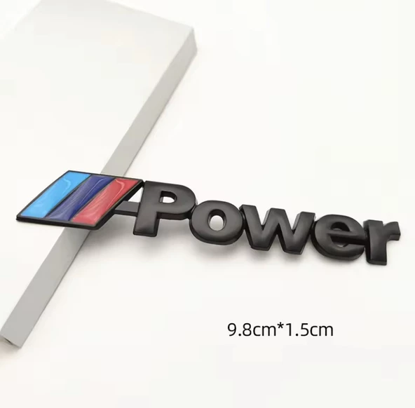 M POWER 3D METAL SİYAH VE GÜMÜŞ STICKER BMW GÜÇ ROZET ARABA AKSESUARI (9.8 cm x 1.5 cm) 2 ADET - 7