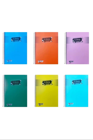 Umut U-deep A4 Spiralli Plastik Kapak Ekstra 40yp. Defter Kareli 250 mikron