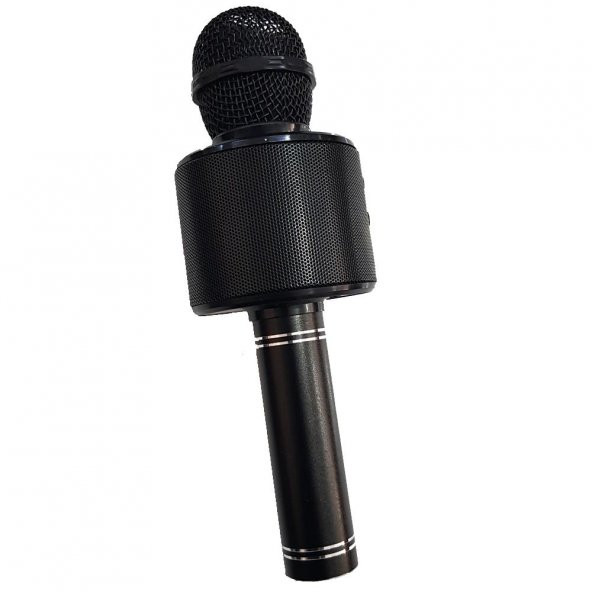Karaoke Mikrofon Bluetooth Hoparlör Usb Sd Kart ve Aux Girişli - Siyah - 4