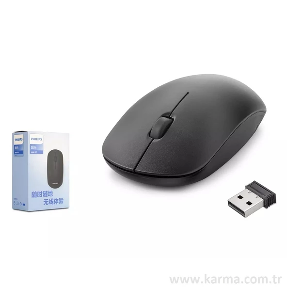 PHILIPS SPK7315 Kablosuz, Sessiz Wireles Siyah Mouse