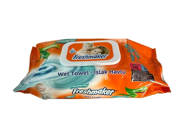Freshmaker Islak Havlu Mendil - Alkolsüz - pH Dengelenmiş - Çiçeksi Kokular - 90 Adetlik 5 Paket - Resim 2