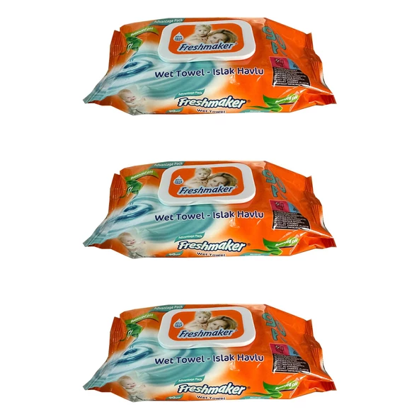 Freshmaker Islak Havlu Mendil - Alkolsüz - pH Dengelenmiş - Çiçeksi Kokular - 90 Adetlik 3 Paket ürün görseli 1