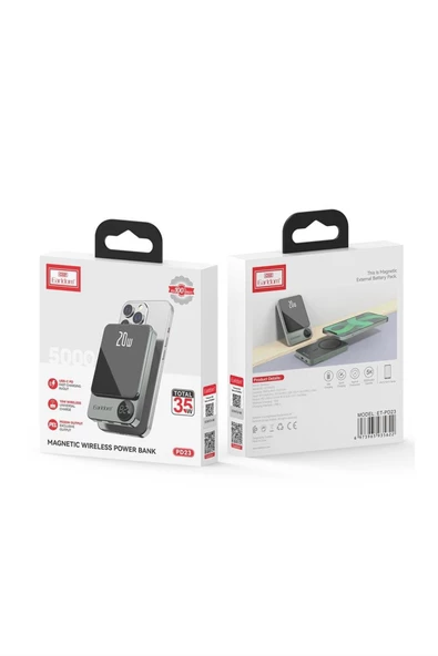 Peeq Earldom PD23 5.000 mAh 20W Kablosuz Şarjlı Pd Hızlı Şarj Magsafe Premium Mini Powerbank - 7