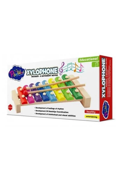 PlayWood Ahşap 8 Farklı Notalı Ksilofon ONY-405 - 2
