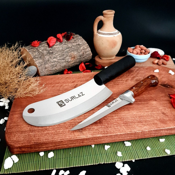 SürLaz Soğan Satırı Et Bıçağı 2 Parça Set Salata Bıçağı - 2