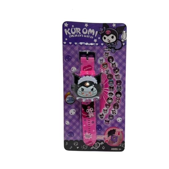 Çocuk Kuromi Figürlü Projeksiyonlu Dijital Kol Saati - 2