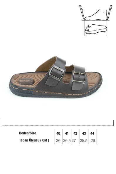 Gezer 11652 Ortopedik Rahat Taban Ayarlanabilir Erkek Terliği - Resim 5
