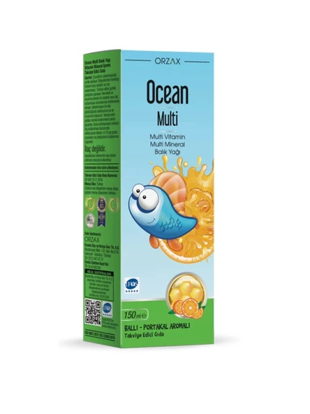 Ocean Ballı Portakal Konsantreli Multi Şurup 150 ml