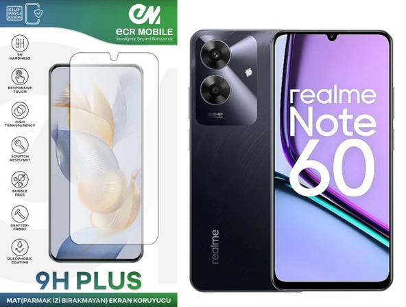 Realme Note 60 Ekran Koruyucu MAT Parmak İzi Bırakmayan Uyumlu Esnek Nano Kırılmayan