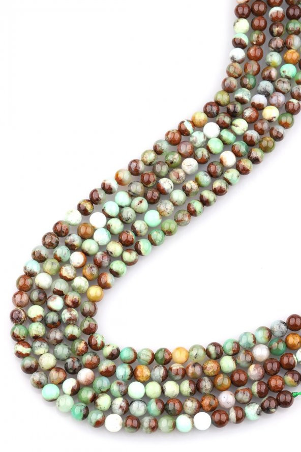 Krizopras Doğal Taş Dizi 8 mm Küre Kesim ürün görseli