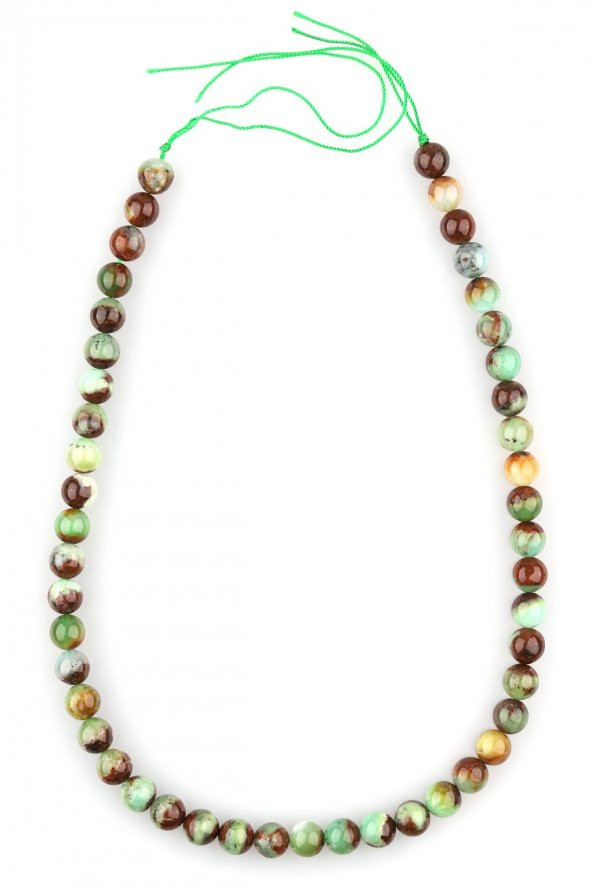 Krizopras Doğal Taş Dizi 8 mm Küre Kesim - Resim 2