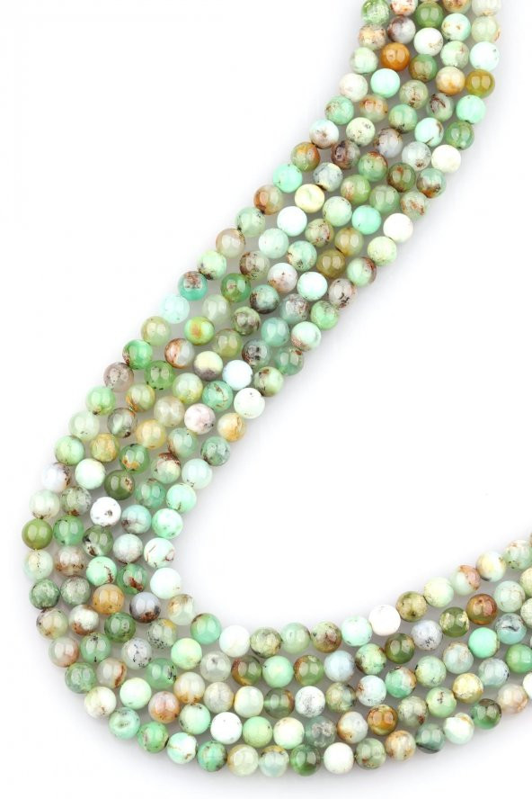 Krizopras Doğal Taş Dizi 8 mm Küre Kesim ürün görseli