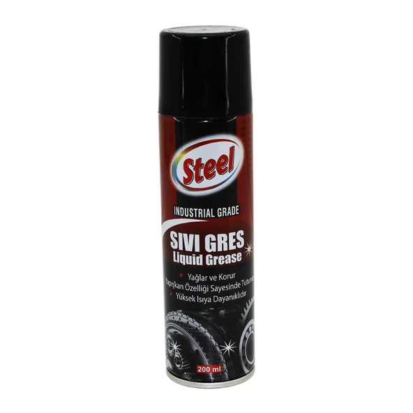 STEEL ST-1304 SIVI GRES SPREY 200ML YAĞLAR - KORUR - ISIYA DAYANIKLI (4619)