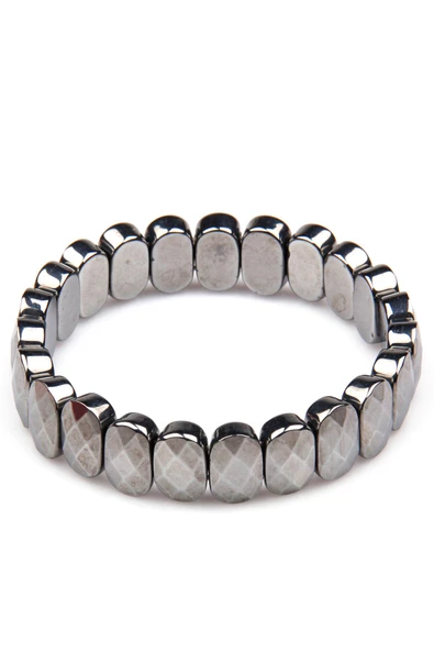 Terahertz Doğal Taş Bileklik 9 x 14 mm Özel Kesim ürün görseli