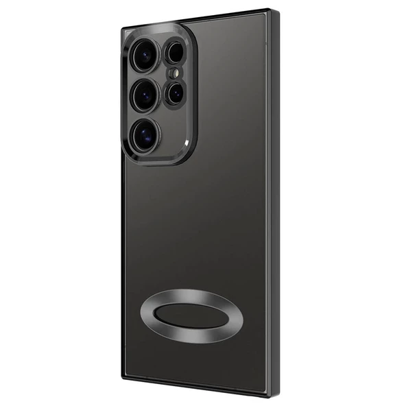 Galaxy S24 Ultra Kılıf Kamera Korumalı Logo Gösteren Redclick Omega Kapak - Resim 4