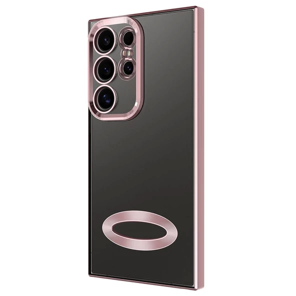 Galaxy S24 Ultra Kılıf Kamera Korumalı Logo Gösteren Redclick Omega Kapak - Resim 5