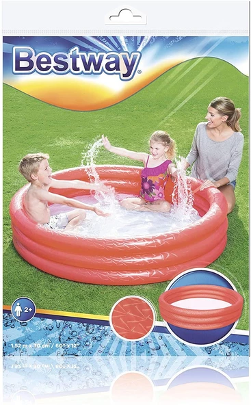 62008 Pompasıyla -Bestway 51024, 3 Boğum Çocuk Havuzu, 102x25 cm - 6