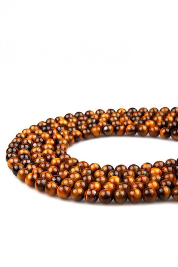 Kaplan Gözü ( AB Kalite ) Doğal Taş Dizi 8 mm Küre Kesim ürün görseli