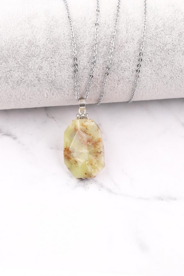 Dentritli Opal Doğal Taş Kolye