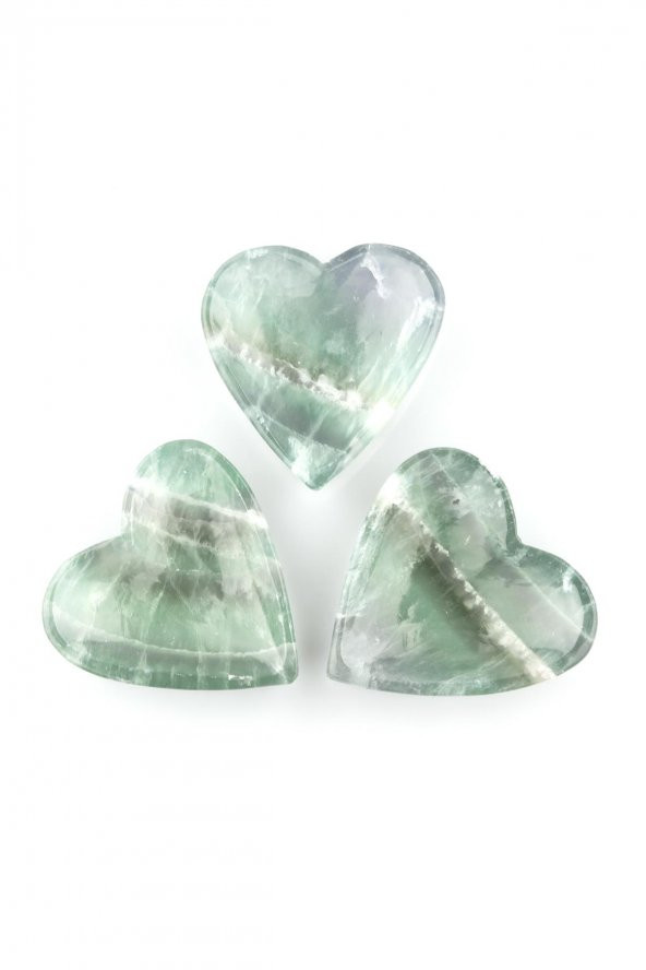 Florit Doğal Taş İçi Oyuk Kalp - 2