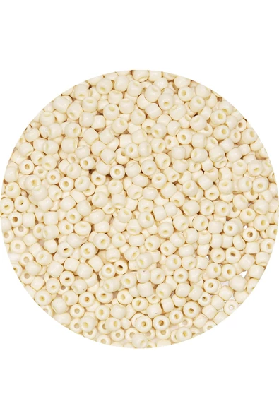 Beyaz Renk 4 mm Yaklaşık 660 adet / 60 gram Cam Boncuk Oya Yazma Bileklik ve Kolye - 3