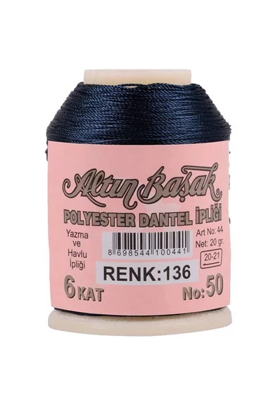 3 Adet Altınbaşak Oya ve Dantel İpi 20 gr - Royaleks - No: 136 - 3