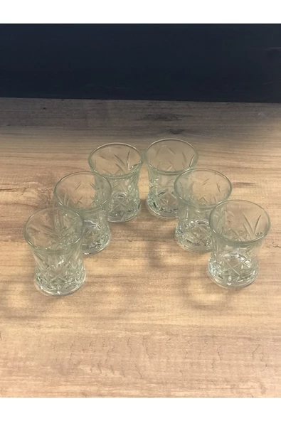 6 Lı Asya Kahve Yanı Su Bardağı Şeffaf Renk Royaleks-70279 - 2