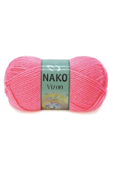 5 Adet Vizon Premium Akrilik El Örgü İpi Yünü Renk No:236 Gül Pembe - 2