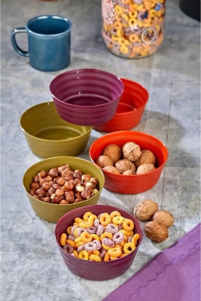 Plastik Çerezlik Sunumluk 6 Lı Kase Yonca Desen Royaleks-HT-001 - 2