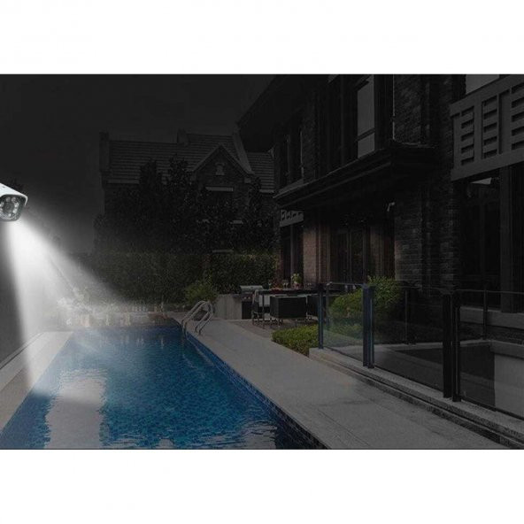 J-Tech 2050 Gece Renkli Warm Light 5MP SONY LENS 1080P AHD Güvenlik Kamera - 6
