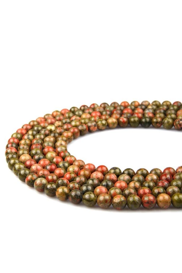 Unakit Doğal Taş Dizi 8 mm Küre Kesim ürün görseli