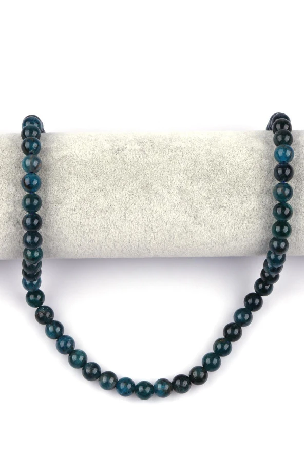 Apatit Doğal Taş Dizi 8 mm Küre Kesim - Resim 2