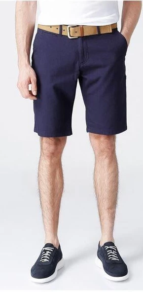 Perlotus Lacivert Keten Erkek  Şort - 3