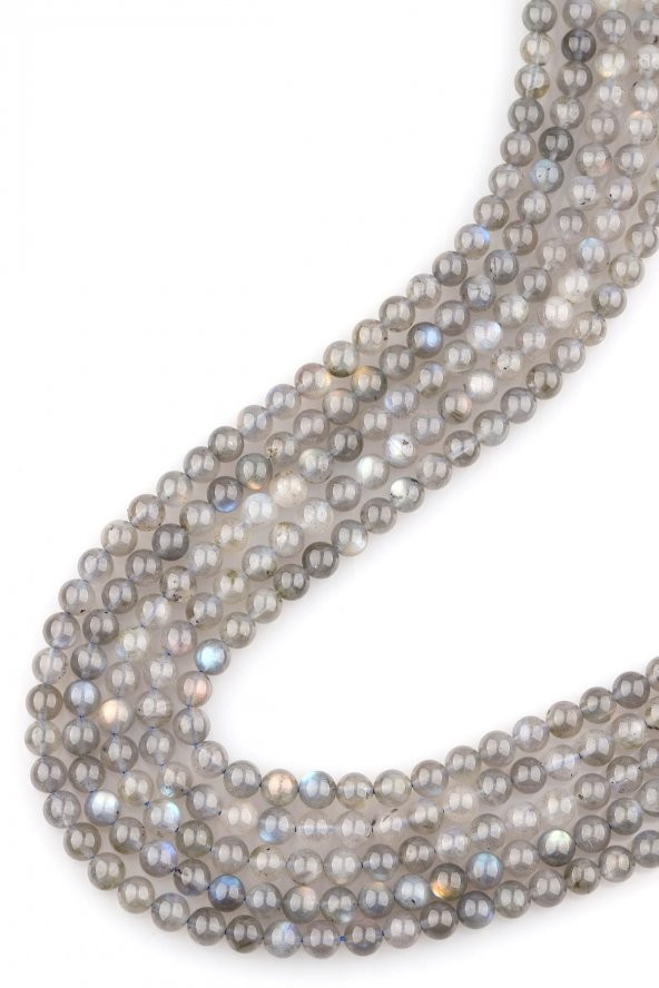 Labradorit ( AA Kalite ) Doğal Taş Dizi 8 mm Küre Kesim