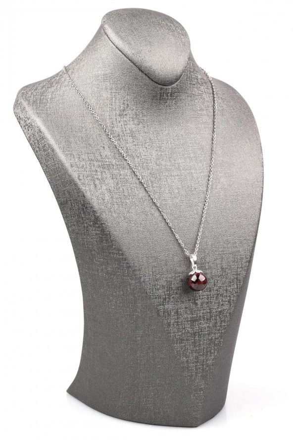 Garnet - Lal Doğal Taş Kolye - 2