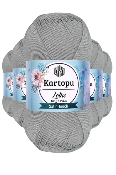 5 Adet Lotus Bikini Büstiyer Bluz Örgü İpi  K941 Açık Gri - 1