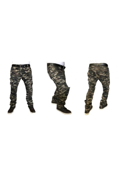 Amanos Kevlar Kamuflaj Desenli Diz-Kalça korumalı motorcu pantolonu - Resim 2
