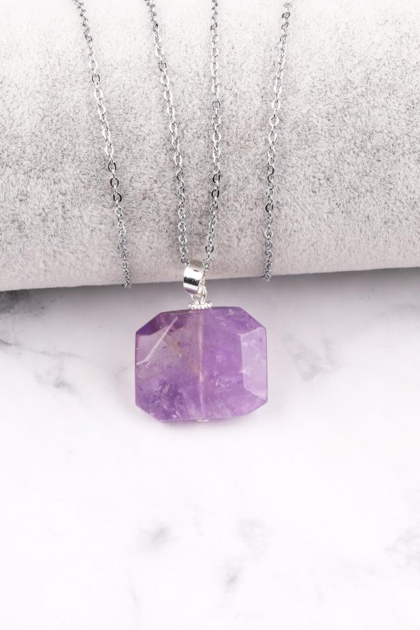 Ametrin Doğal Taş Kolye